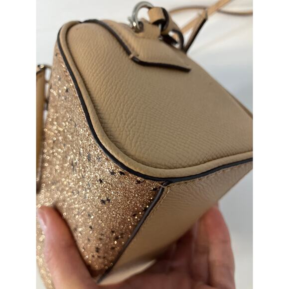COACH F37747 MICRO GOLD MINI GLITTER BENNETT SATCHEL. STARS - Picture 10 of 16